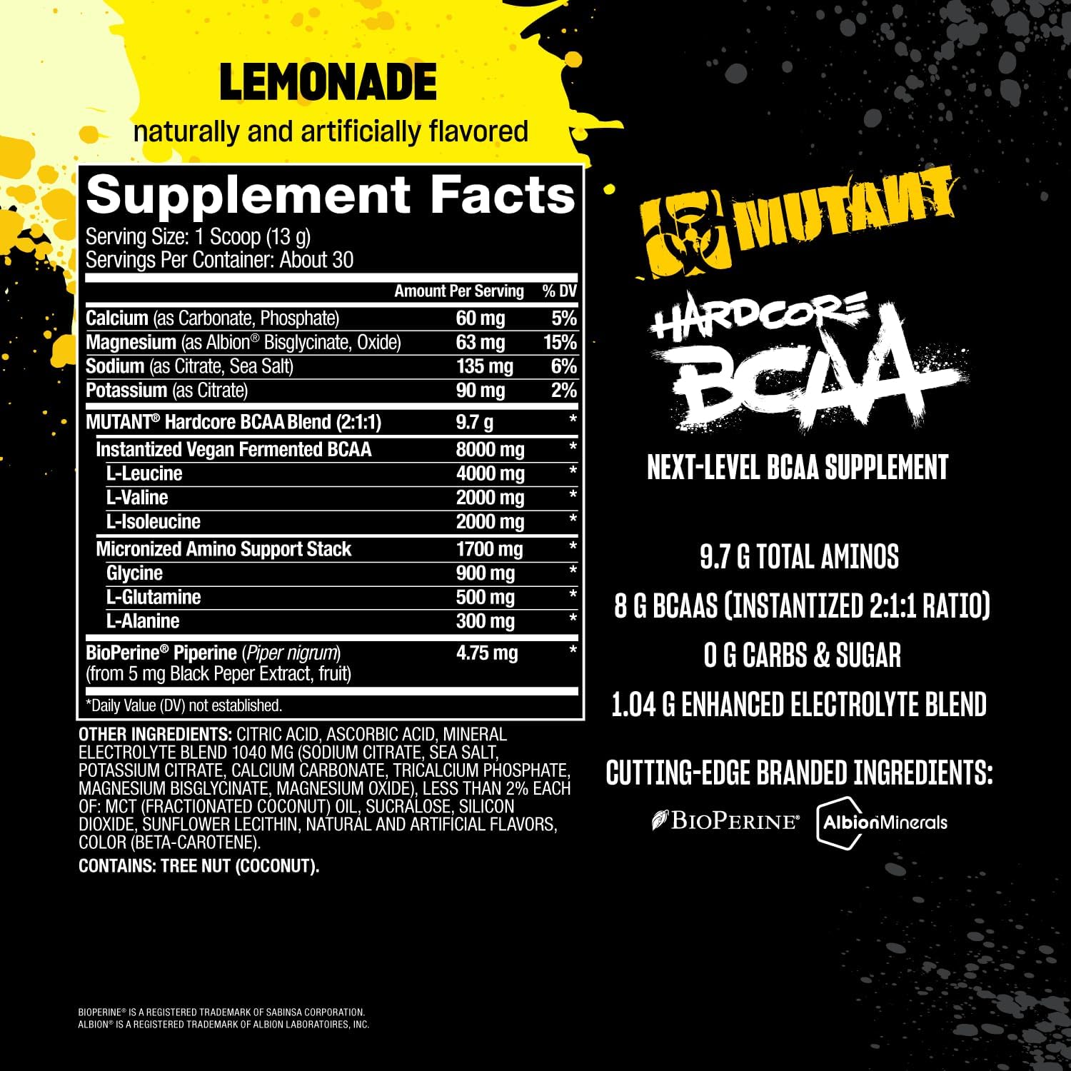 Mutant Hardcore BCAA-N101 Nutrition