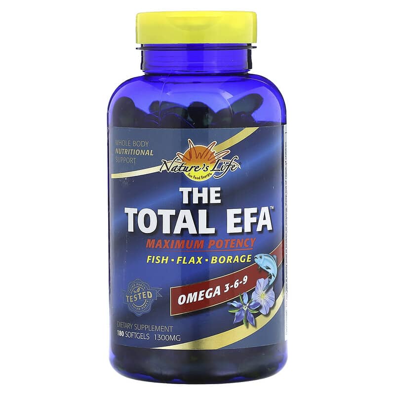 Nature's Life The Total EFA Maximum Potency-180 softgels-N101 Nutrition