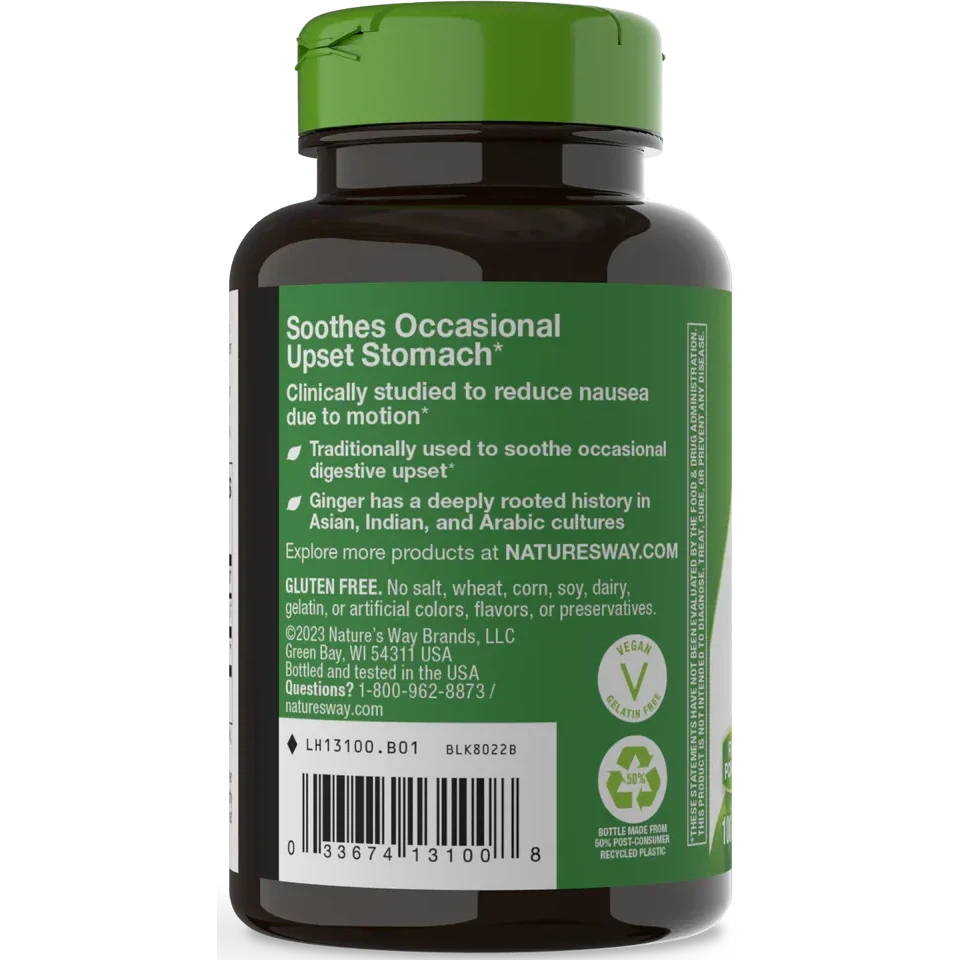 Nature's Way Ginger Root-N101 Nutrition