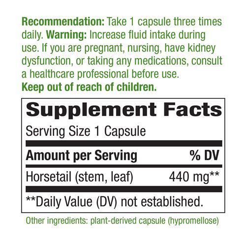 Nature's Way Horsetail Grass-N101 Nutrition