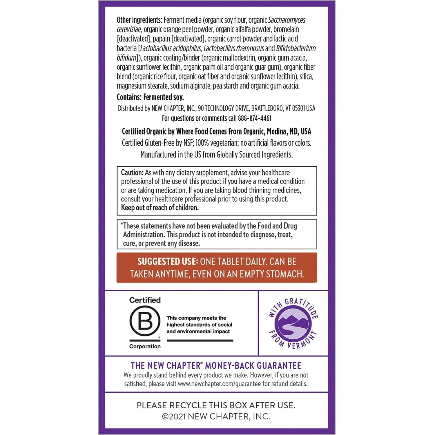 New Chapter Every Man's One Daily Multivitamin-N101 Nutrition