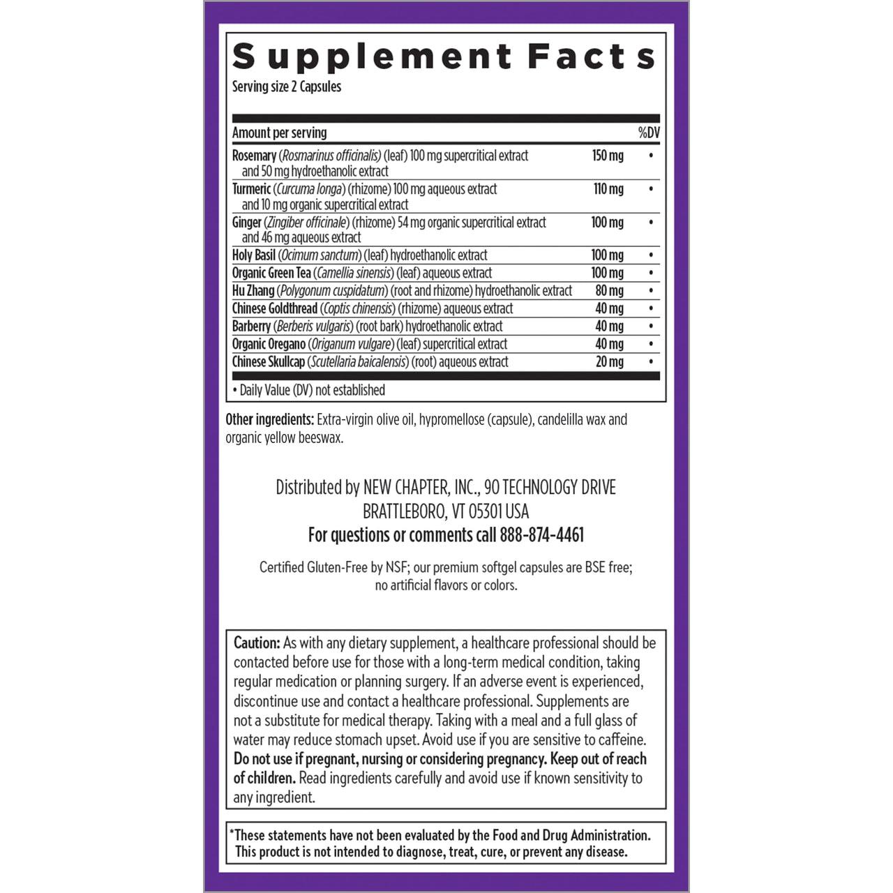 New Chapter Zyflamend-N101 Nutrition