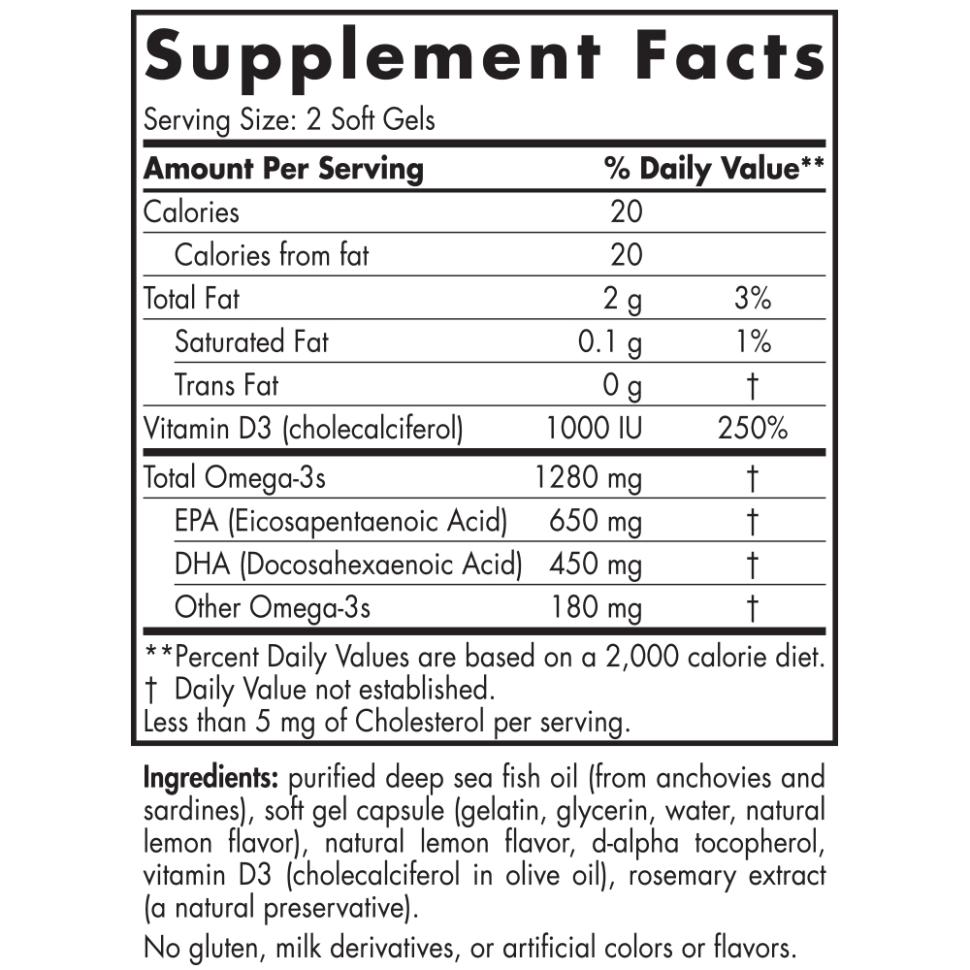 Nordic Naturals Ultimate Omega-D3-N101 Nutrition