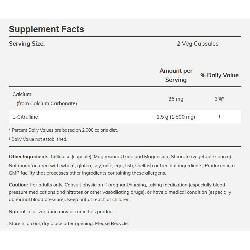 NOW L-Citrulline 750 mg-N101 Nutrition