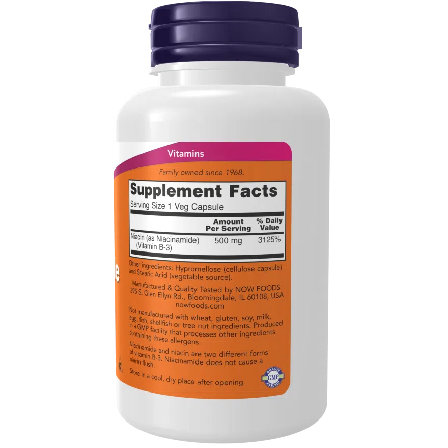 NOW Niacinamide 500 mg-N101 Nutrition