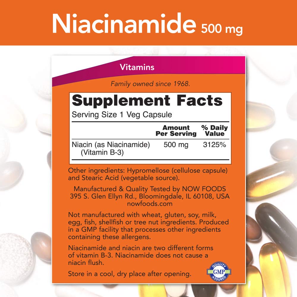 NOW Niacinamide 500 mg-N101 Nutrition