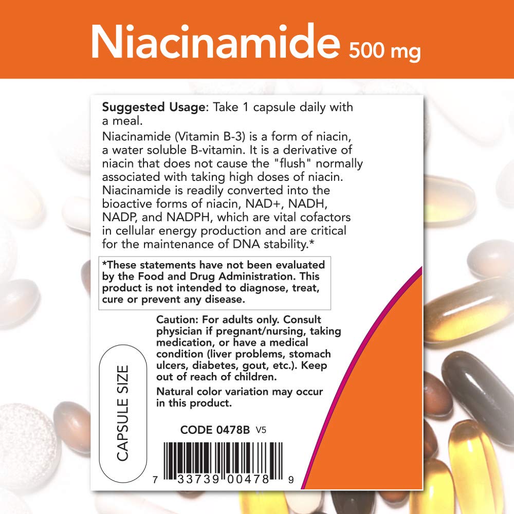 NOW Niacinamide 500 mg-N101 Nutrition