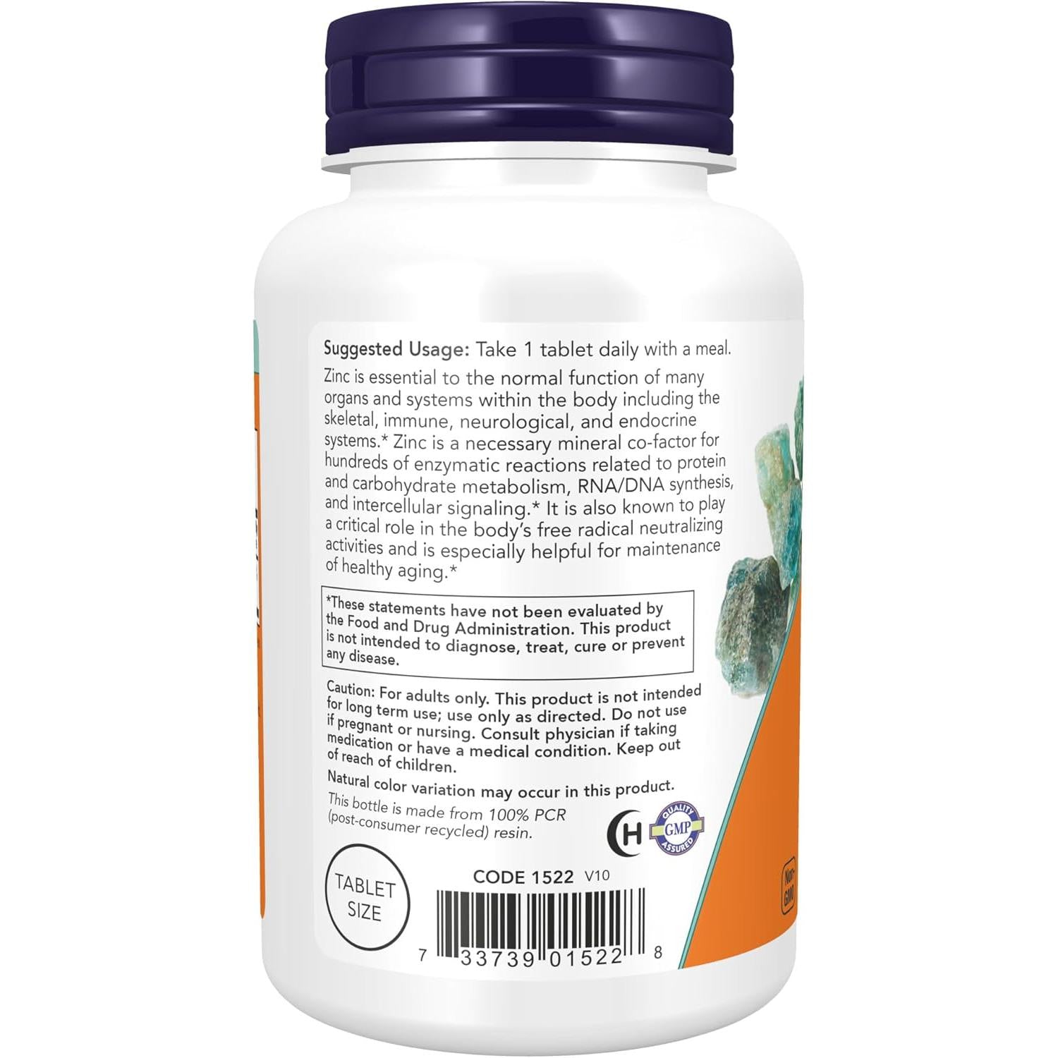 NOW Zinc 50 mg Tablets-N101 Nutrition