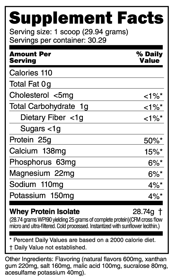 NutraBio 100% Whey Protein Isolate-N101 Nutrition