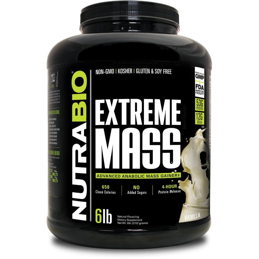 NutraBio Extreme Mass-6 lbs-Vanilla-N101 Nutrition