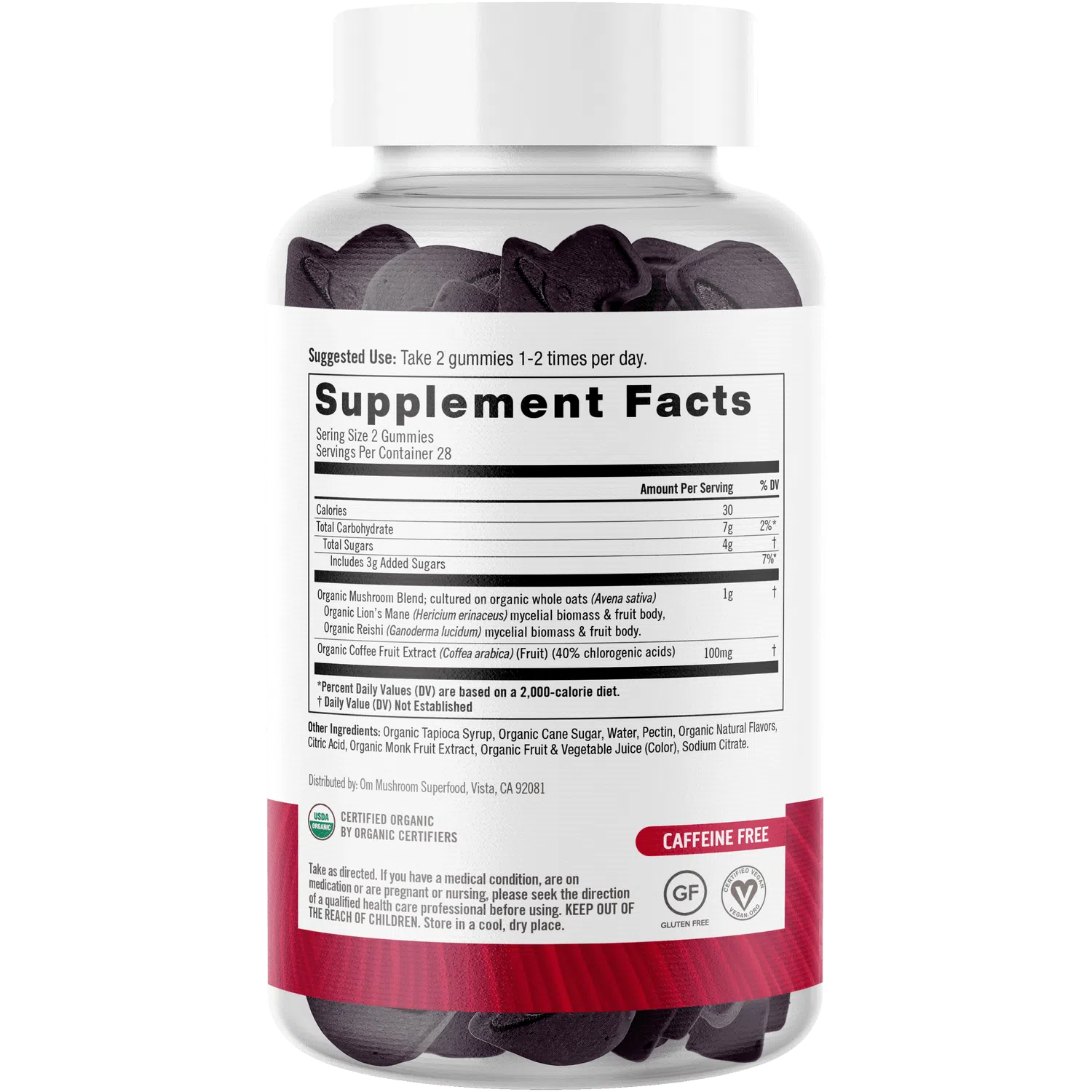 Om Brain Fuel+ Mushroom Gummies-N101 Nutrition