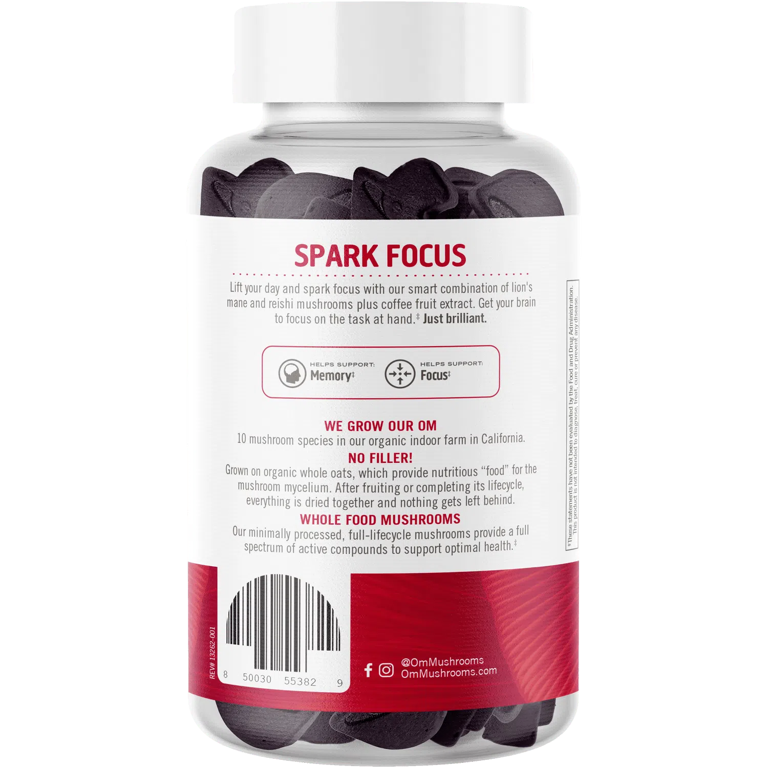 Om Brain Fuel+ Mushroom Gummies-N101 Nutrition