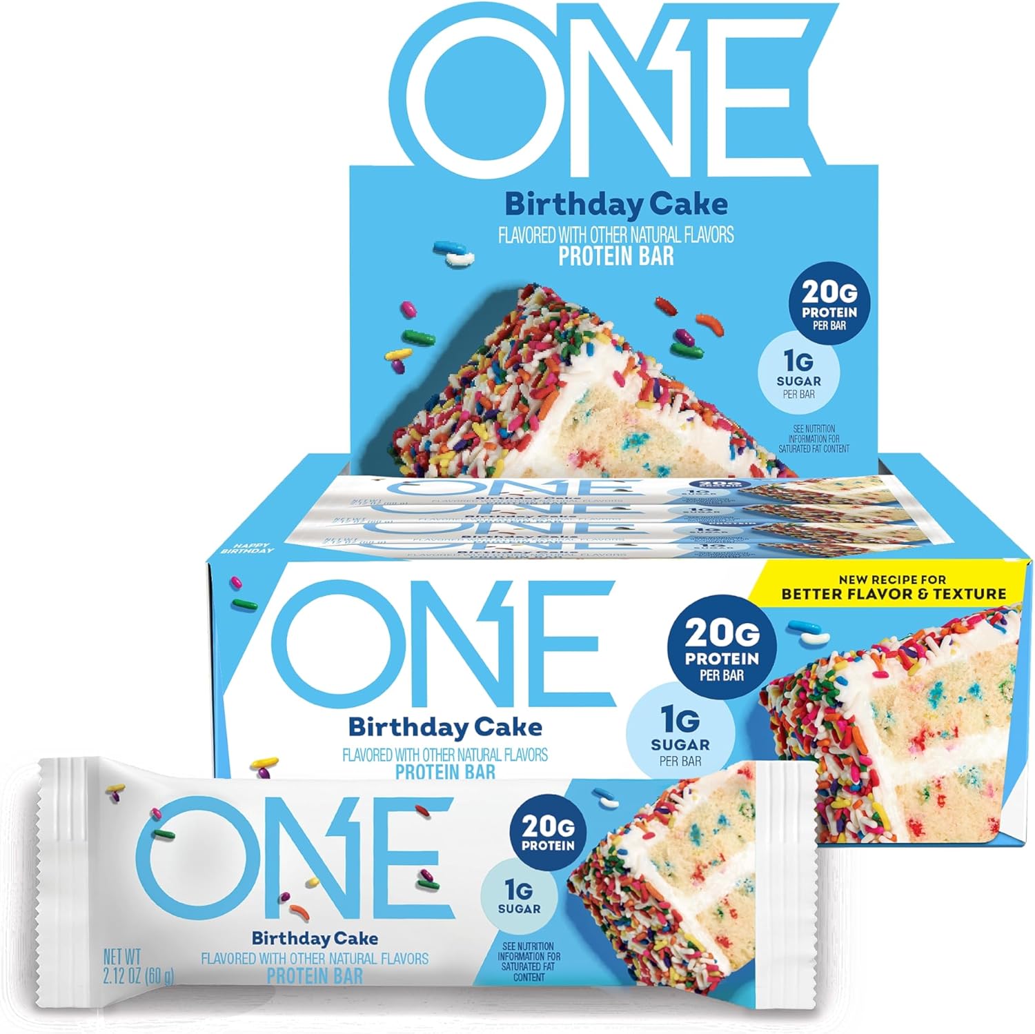 One Brands ONE Bars-Box (12 bars)-Birthday Cake-N101 Nutrition