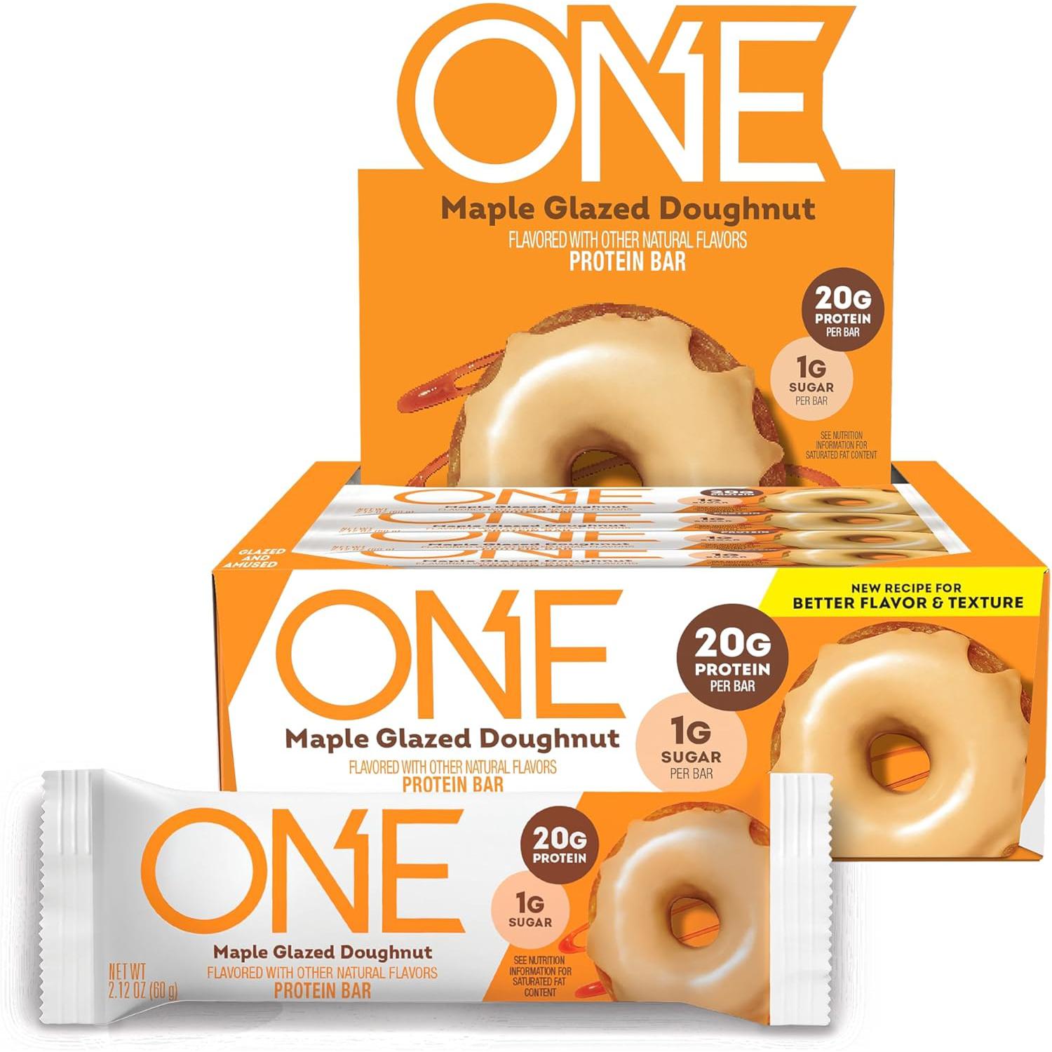 One Brands ONE Bars-Box (12 bars)-Maple Glazed Doughnut-N101 Nutrition