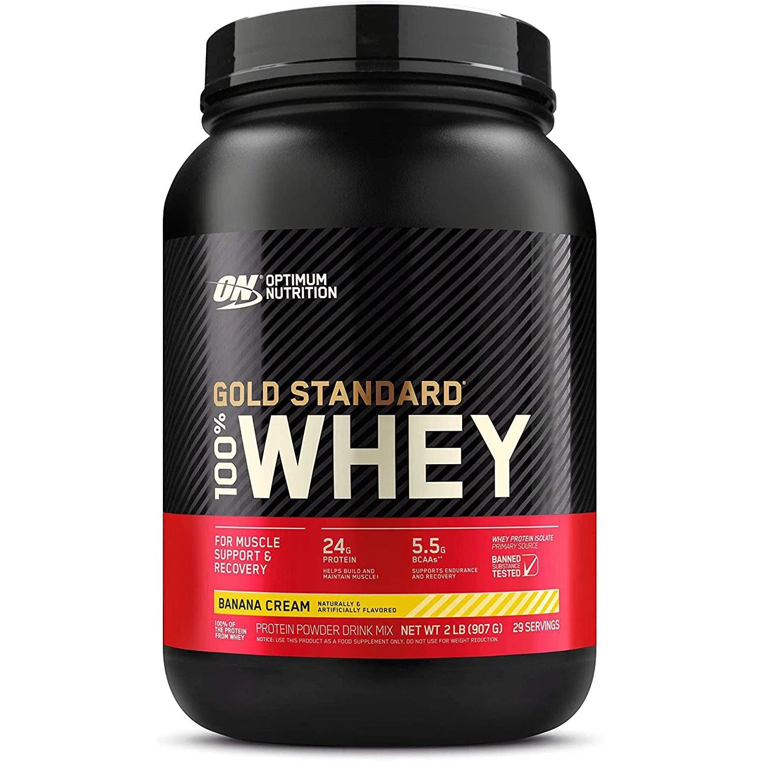Optimum Nutrition Gold Standard 100% Whey-2 lbs-Banana Cream-N101 Nutrition