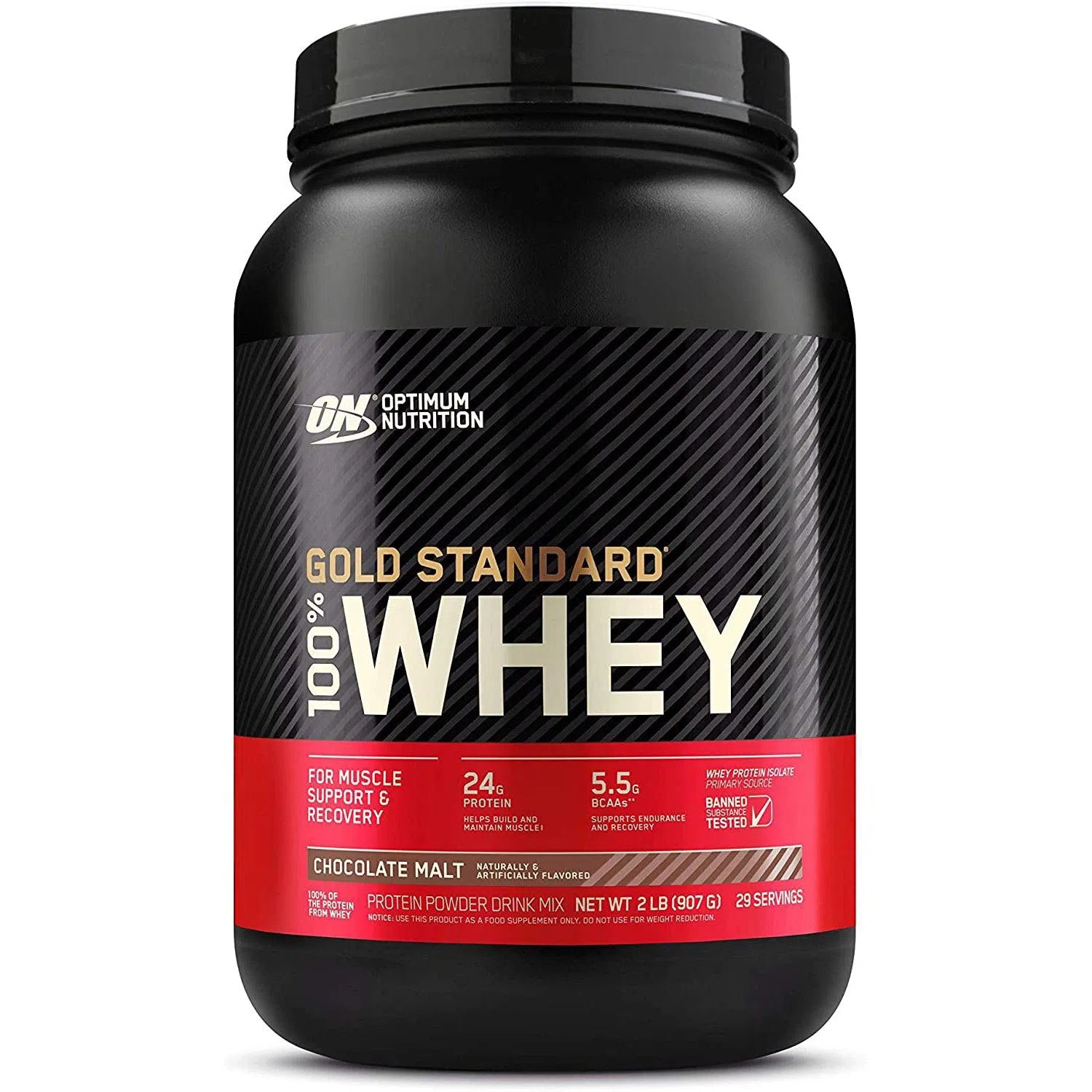 Optimum Nutrition Gold Standard 100% Whey-2 lbs-Chocolate Malt-N101 Nutrition