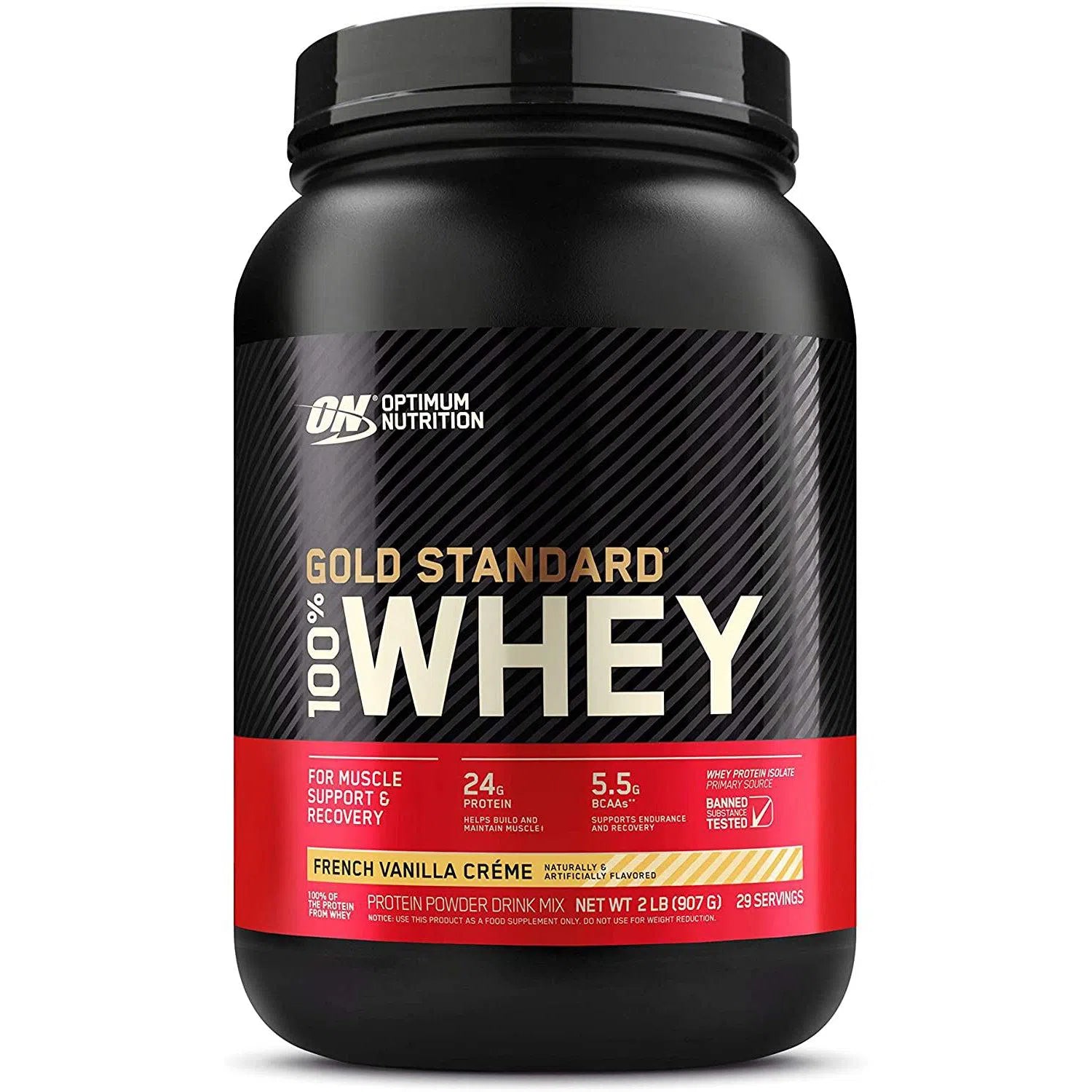 Optimum Nutrition Gold Standard 100% Whey-2 lbs-French Vanilla Creme-N101 Nutrition