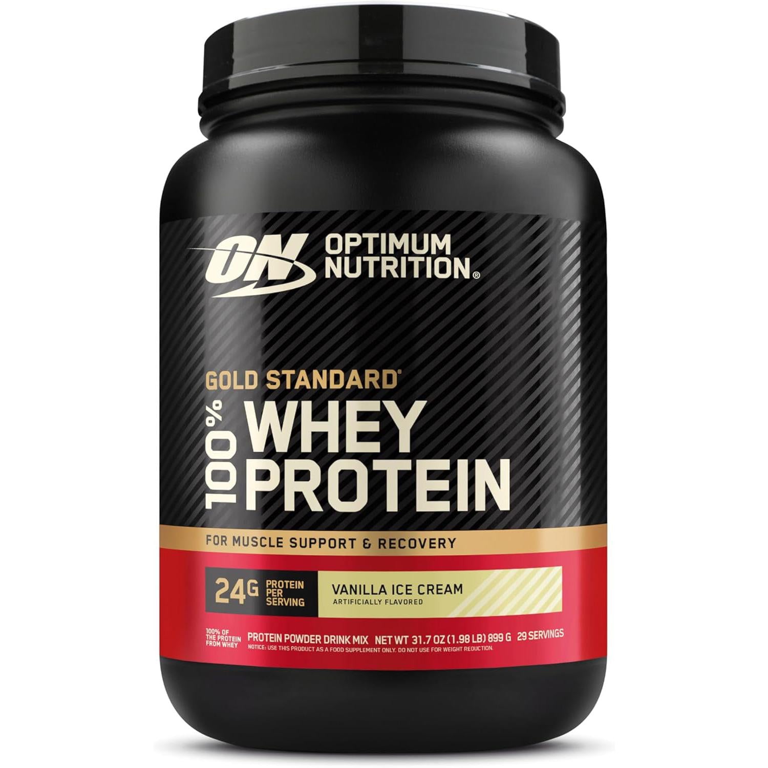 Optimum Nutrition Gold Standard 100% Whey-2 lbs-Vanilla Ice Cream-N101 Nutrition
