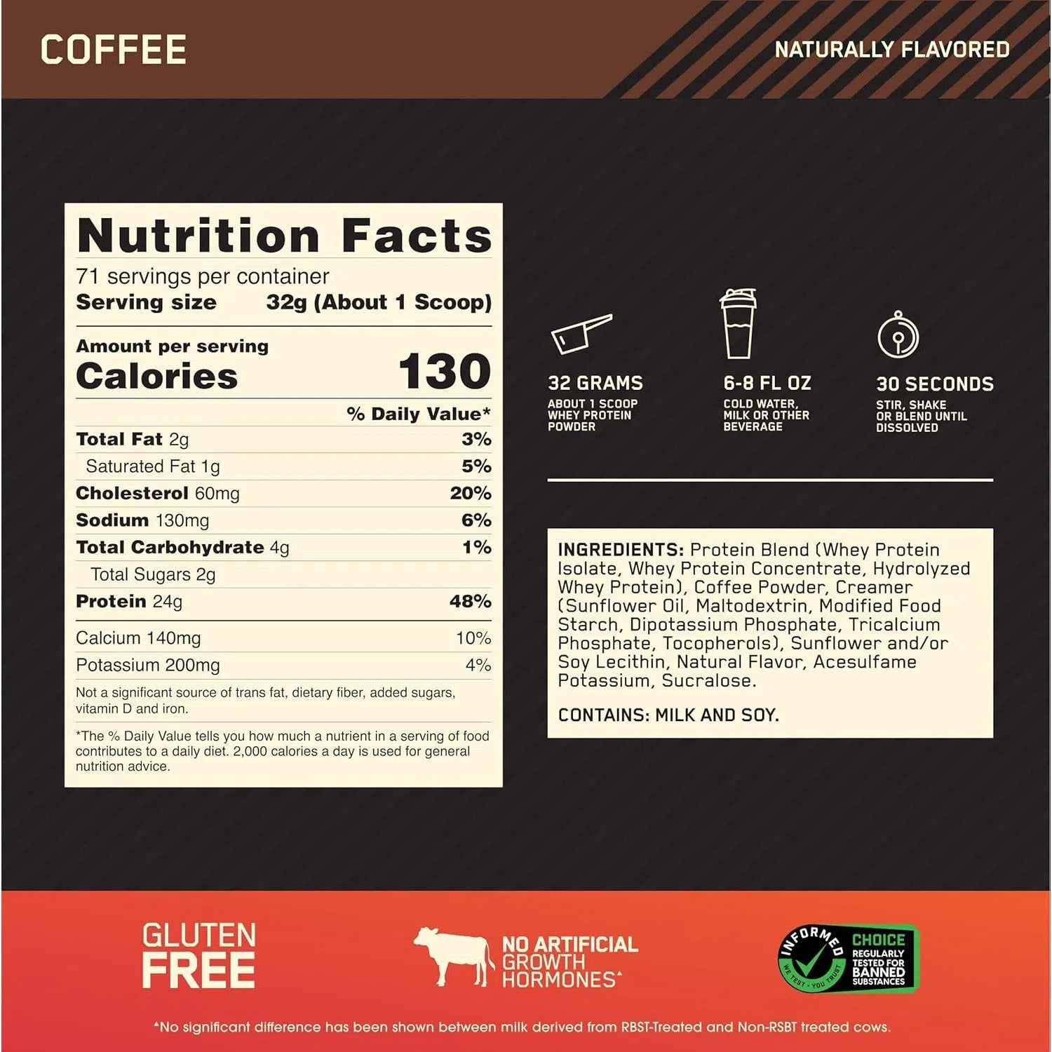 Optimum Nutrition Gold Standard 100% Whey-N101 Nutrition