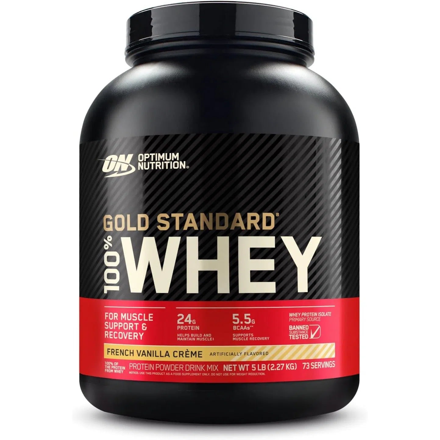 Optimum Nutrition Gold Standard 100% Whey-5 lbs-French Vanilla Creme-N101 Nutrition