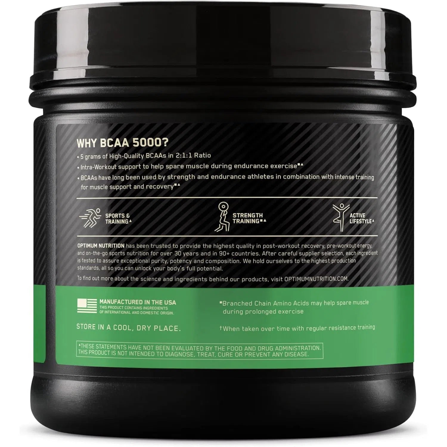 Optimum Nutrition Instantized BCAA 5000 Powder (Unflavored)-N101 Nutrition