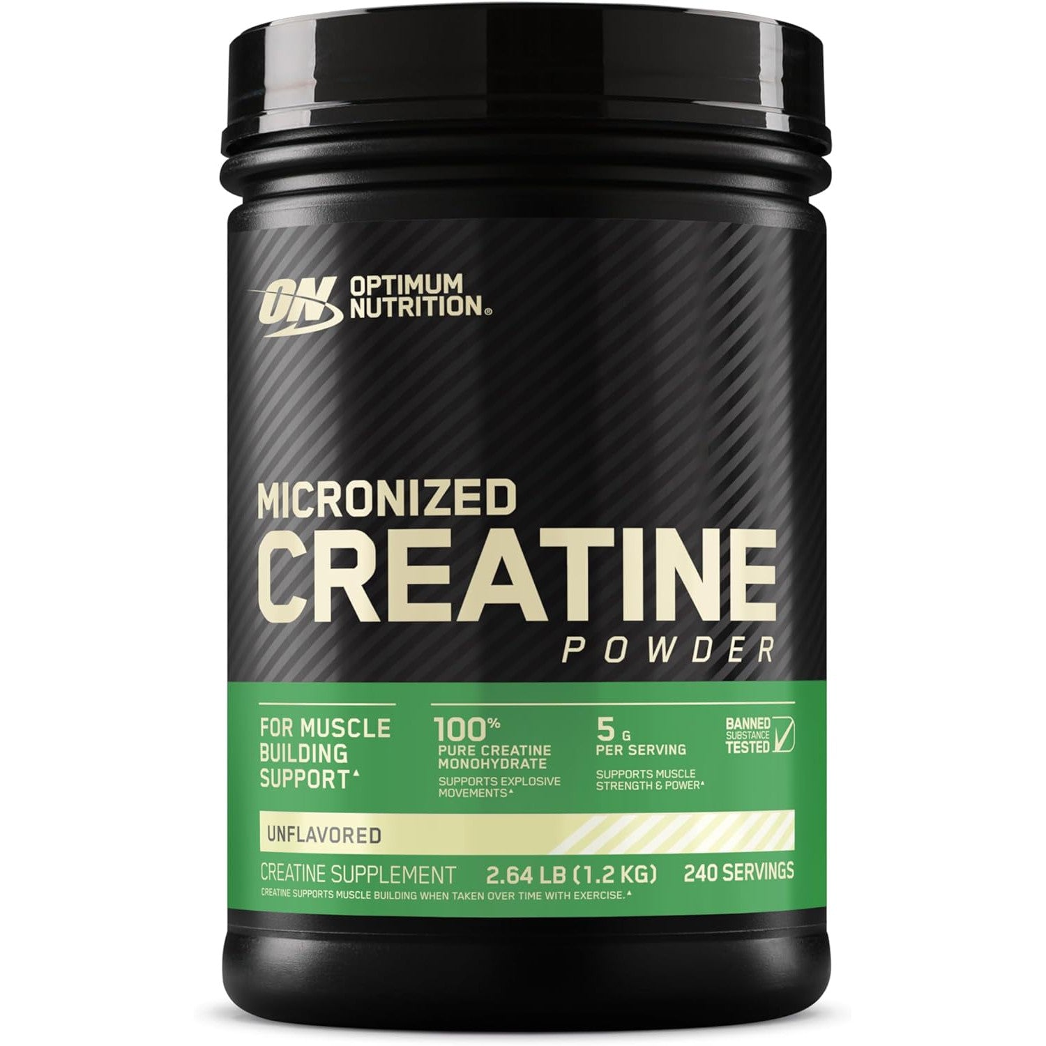 Optimum Nutrition Micronized Creatine Powder - Unflavored-240 servings (1200 g)-N101 Nutrition