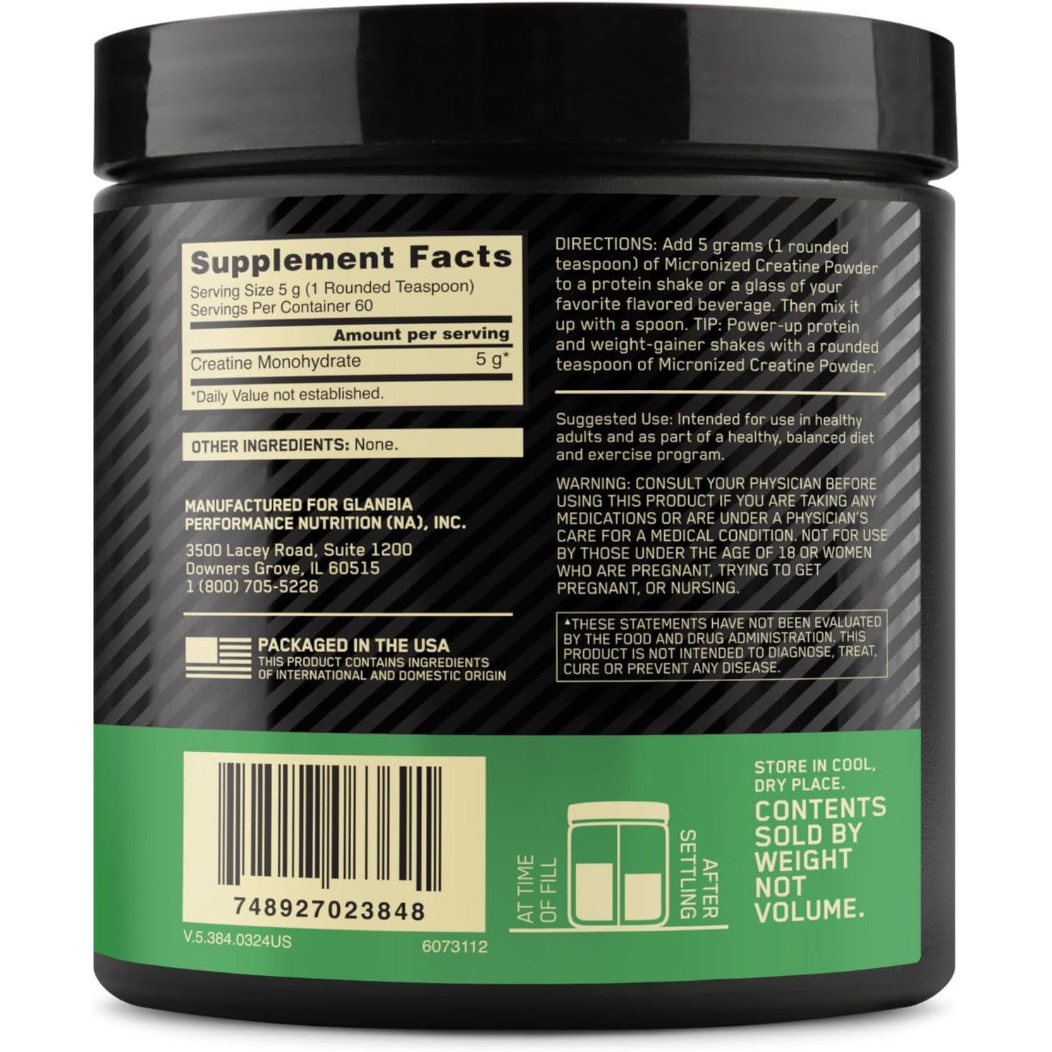 Optimum Nutrition Micronized Creatine Powder - Unflavored-N101 Nutrition