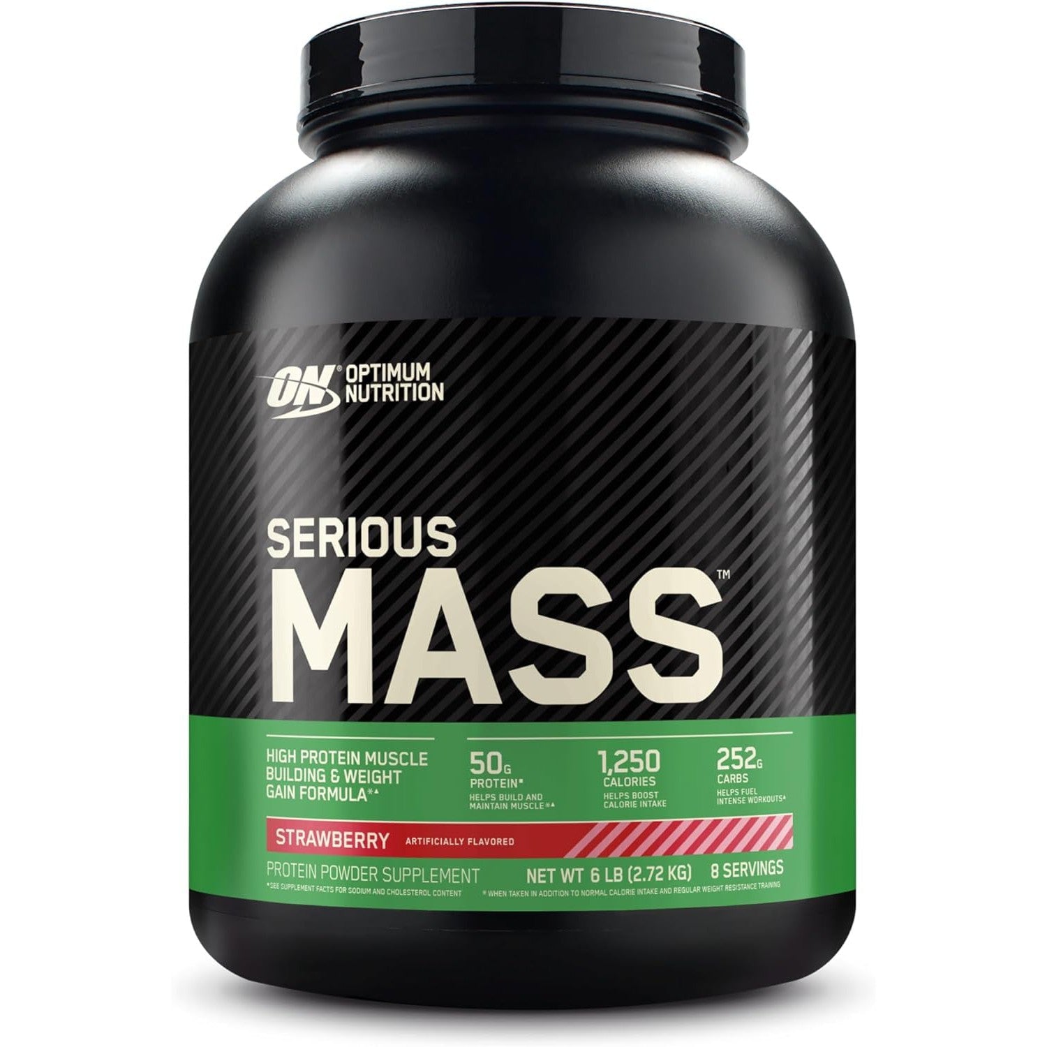 Optimum Nutrition Serious Mass-6 lbs-Strawberry-N101 Nutrition