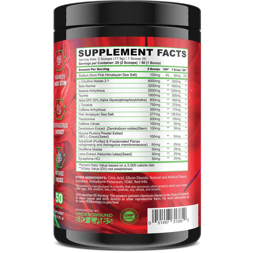 Panda Supps Rampage Extreme Preworkout-N101 Nutrition