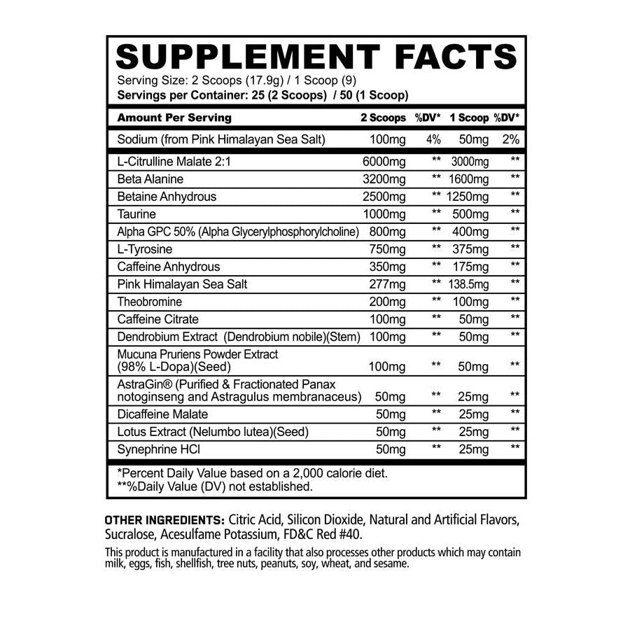 Panda Supps Rampage Extreme Preworkout-N101 Nutrition