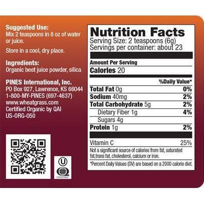 Pines Beet Juice Powder-N101 Nutrition
