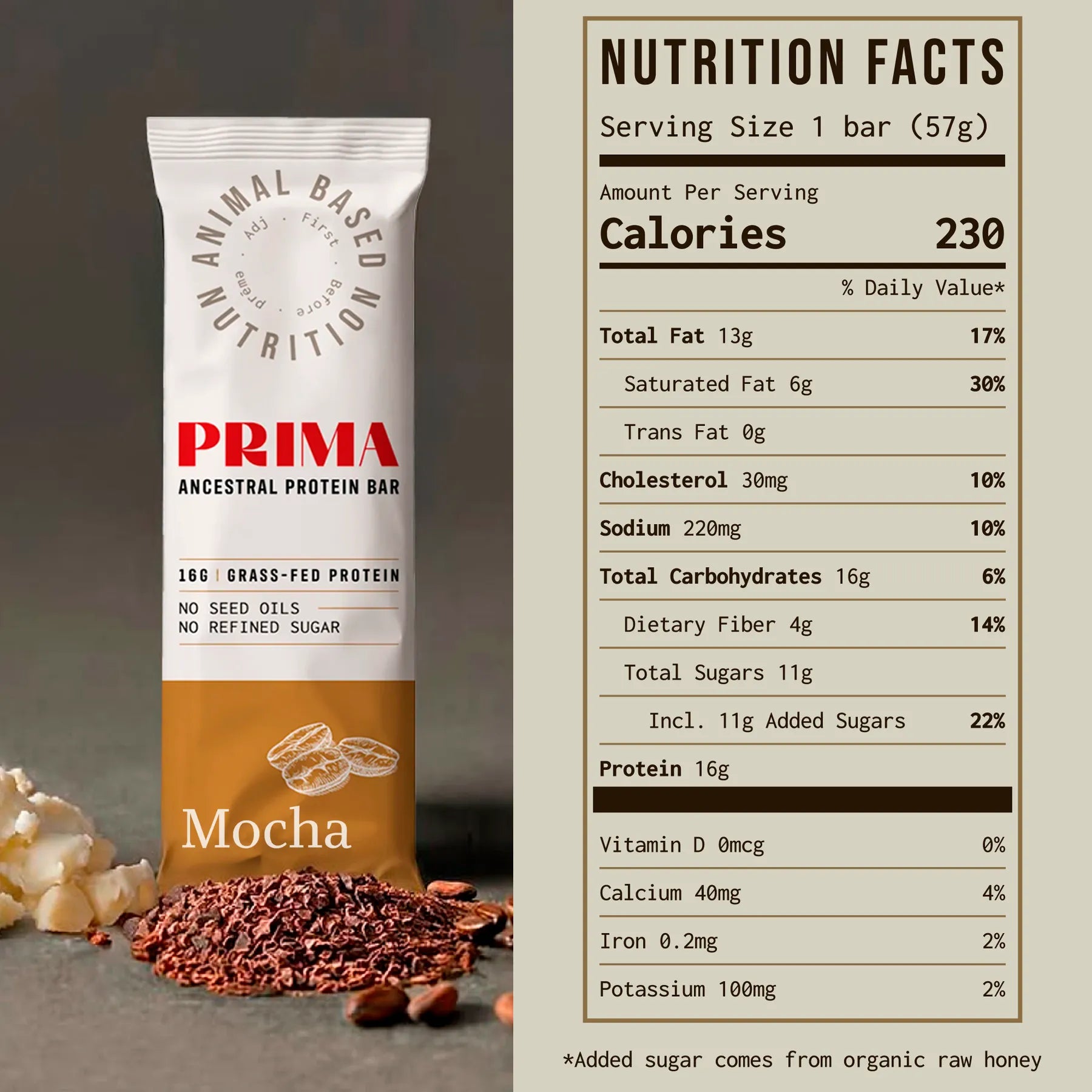 PRIMA Ancestral Protein Bar-N101 Nutrition