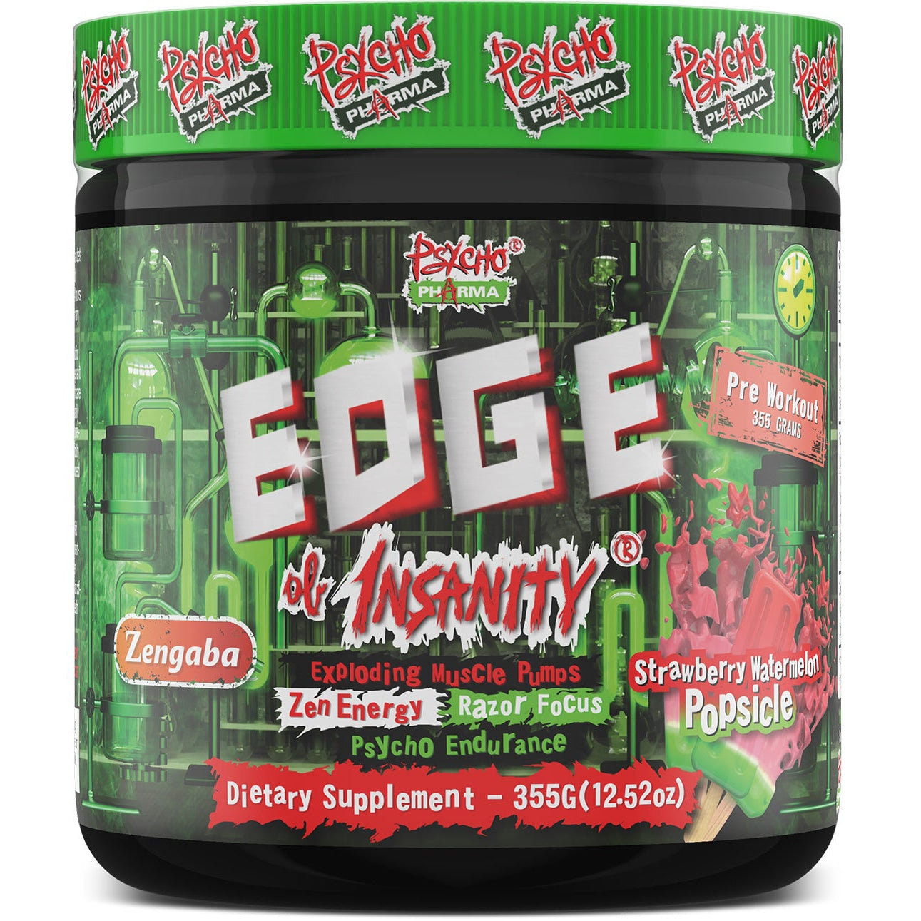 Psycho Pharma Edge of Insanity-25 servings-Strawberry Watermelon Popsicle-N101 Nutrition