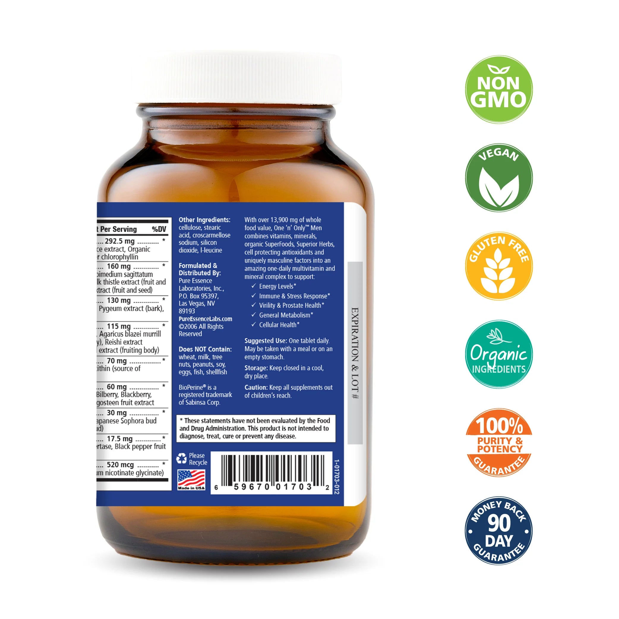 Pure Essence One 'n' Only Men-N101 Nutrition