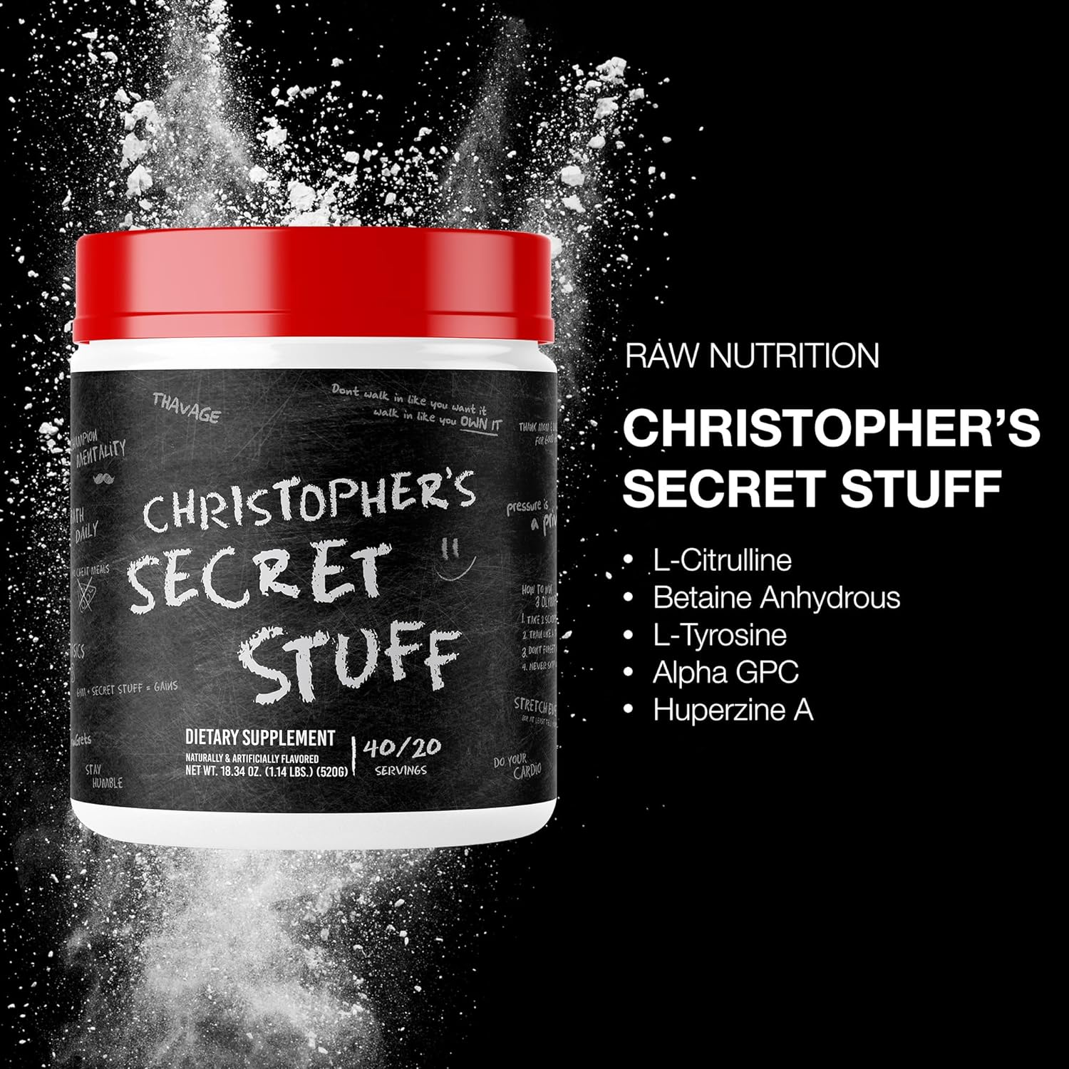 RAW Nutrition CBUM Christopher's Secret Stuff-N101 Nutrition