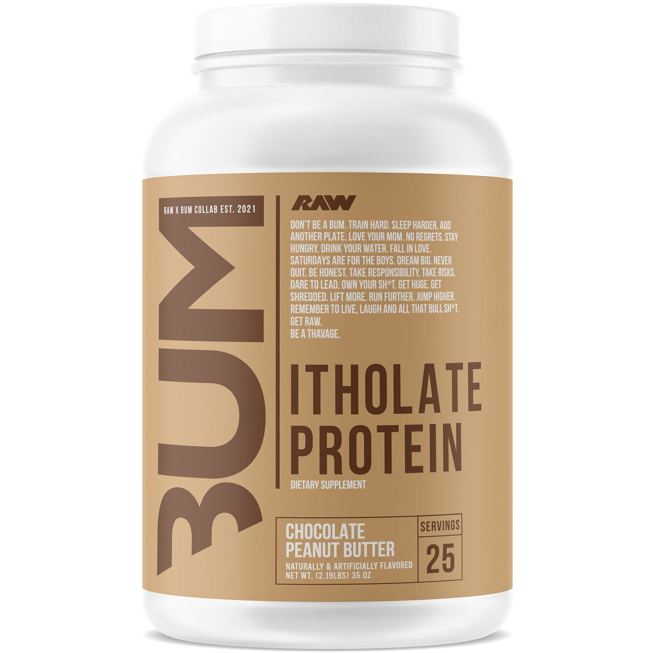RAW Nutrition CBUM Itholate Protein-25 servings-Chocolate Peanut Butter-N101 Nutrition