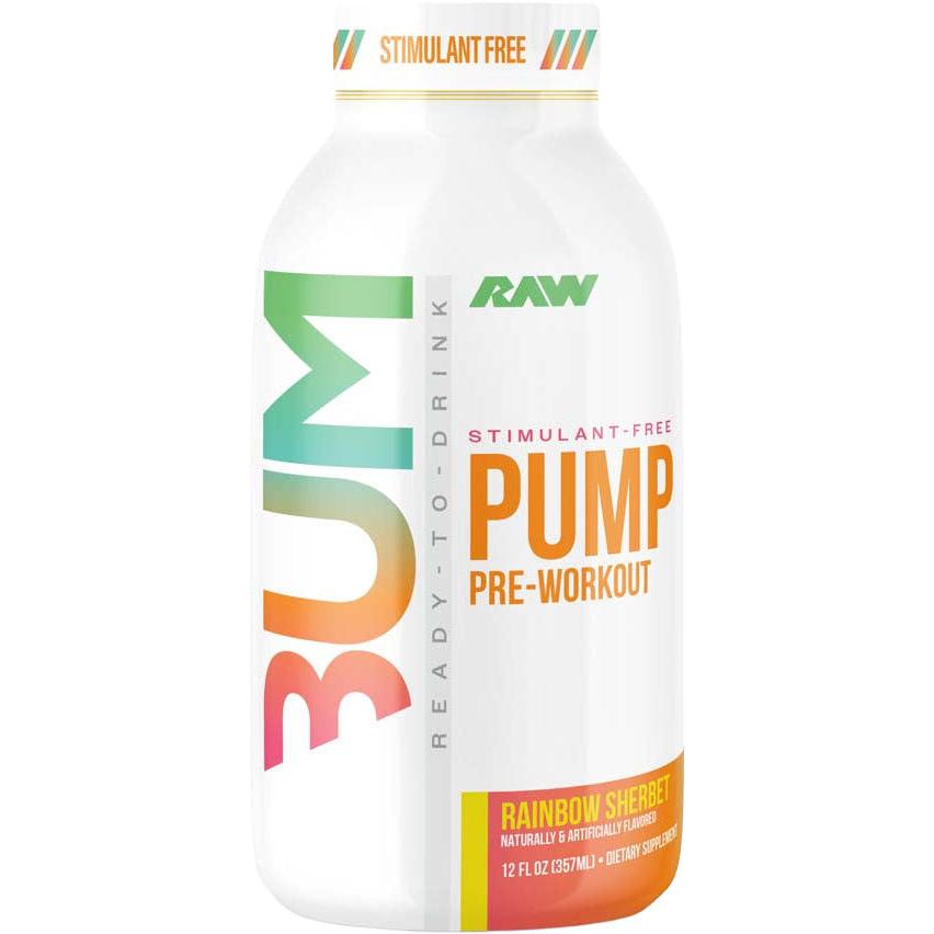 RAW Nutrition CBUM PUMP Pre-Workout RTD-Single (12 fl oz / 355 mL)-Rainbow Sherbet-N101 Nutrition