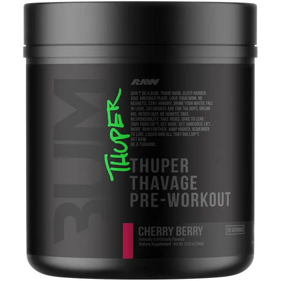 RAW Nutrition CBUM Thuper Thavage Pre-Workout-20 servings-Cherry Berry-N101 Nutrition