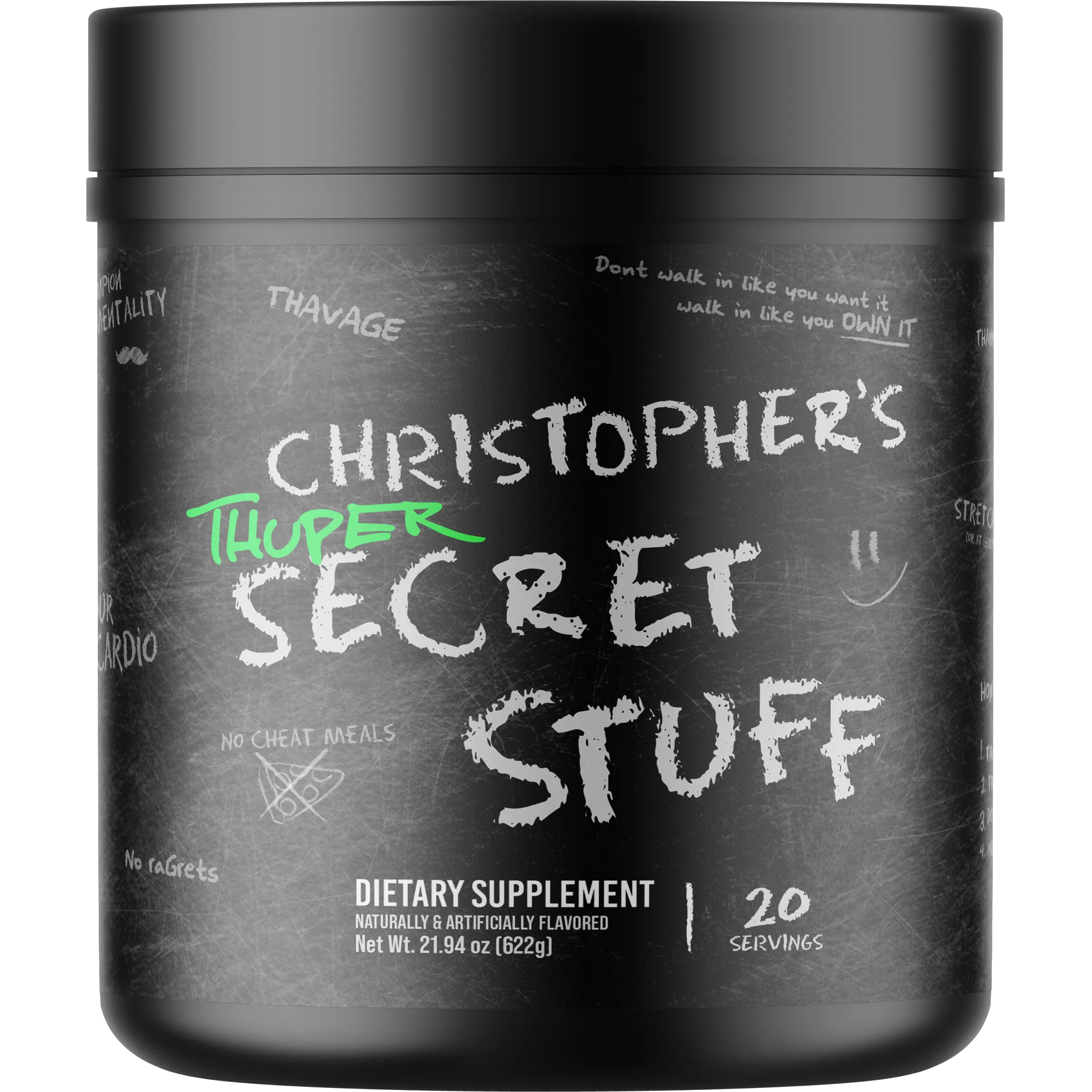 RAW Nutrition CBUM Thuper Thavage Pre-Workout-20 servings-Christopher's Secret Stuff-N101 Nutrition