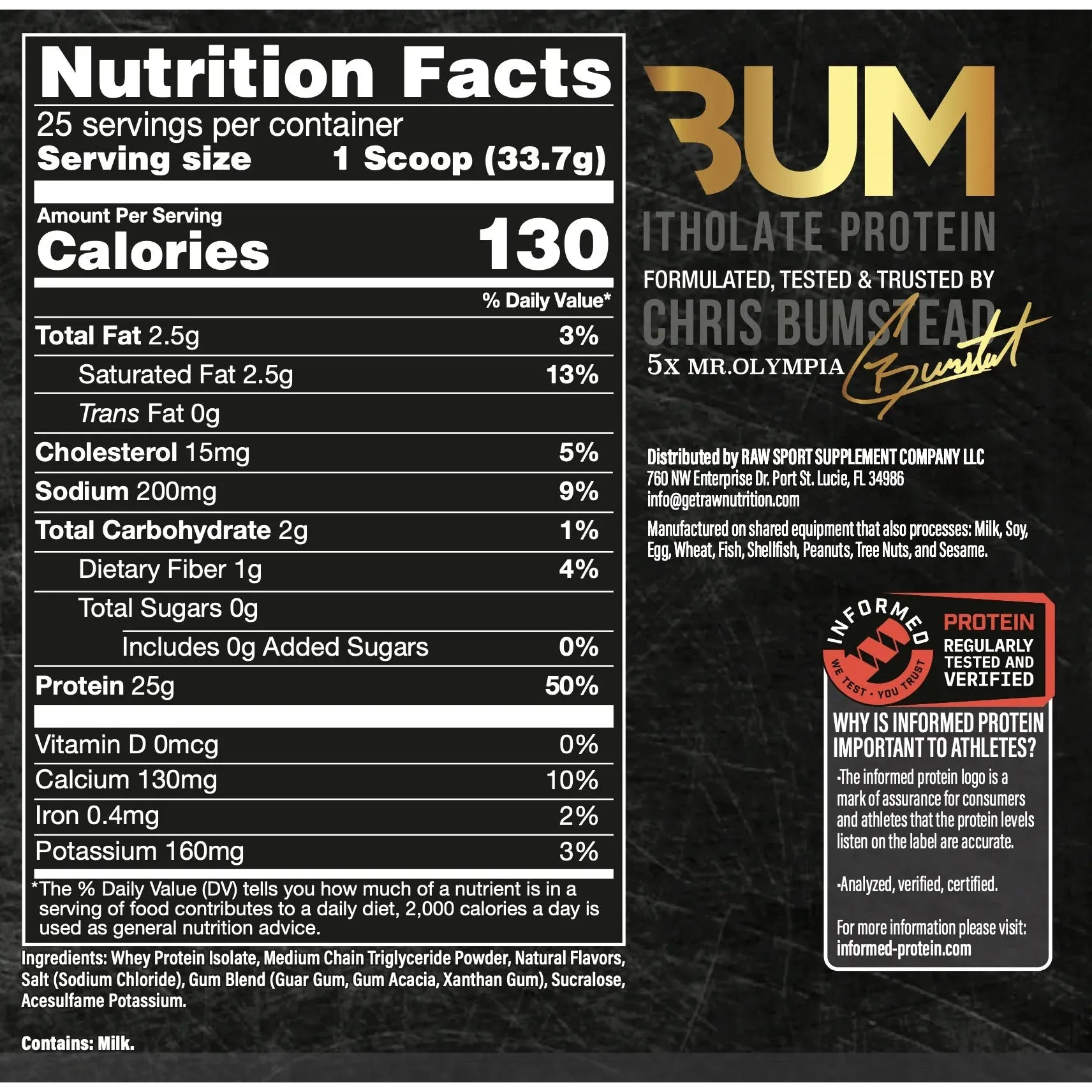 RAW Nutrition Christopher's Secret Whey-N101 Nutrition