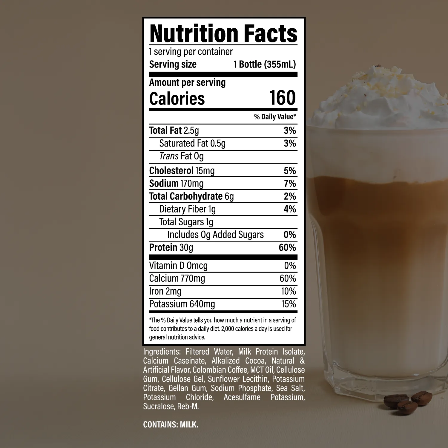 RAW Nutrition Grass-Fed Isolate Protein RTD-N101 Nutrition