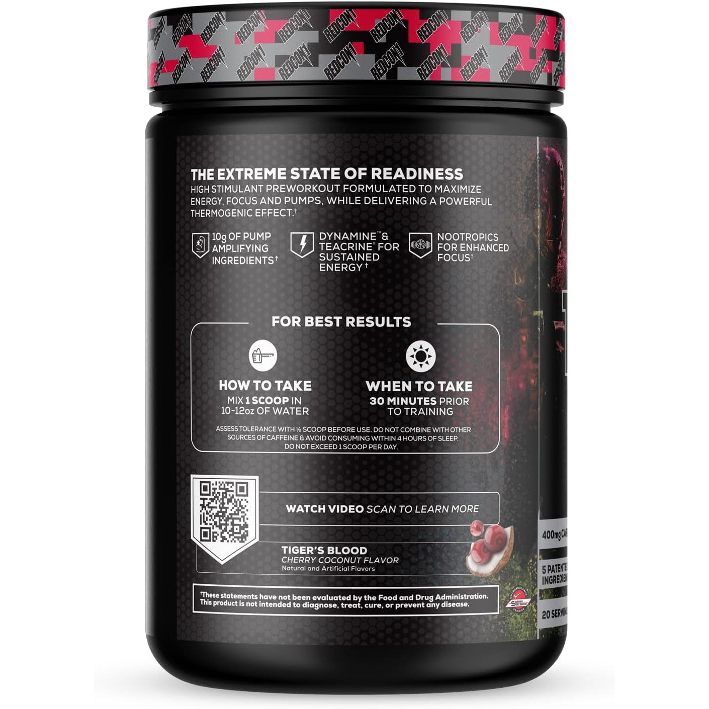 REDCON1 Total War BLACK OPS Extreme Preworkout-N101 Nutrition