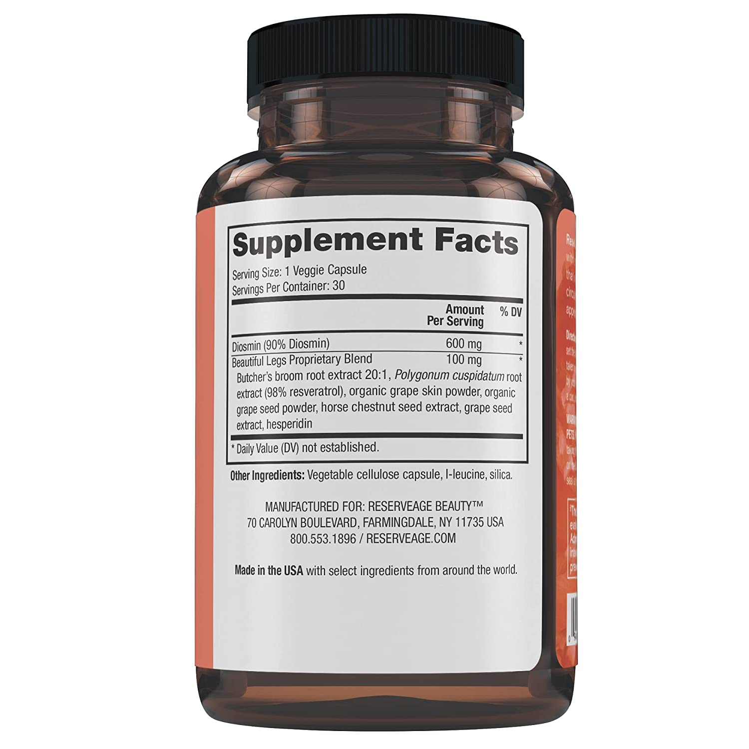 Reserveage Beauty Beautiful Legs with Diosmin-N101 Nutrition