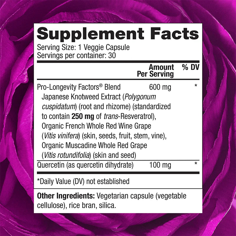 Reserveage Beauty Resveratrol 250 mg-N101 Nutrition