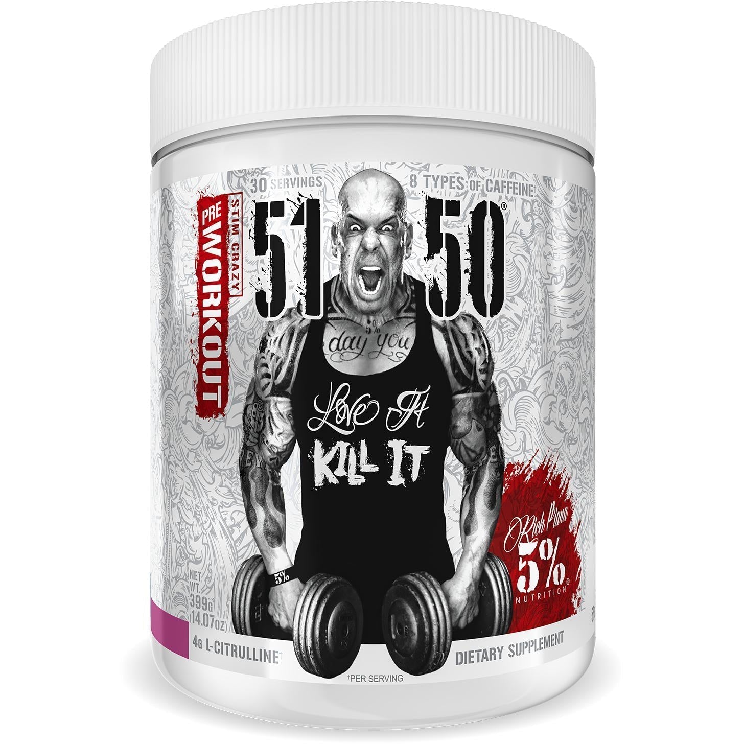 Rich Piana 5% Nutrition 5150 High Stimulant Pre-Workout-30 servings-Wildberry-N101 Nutrition