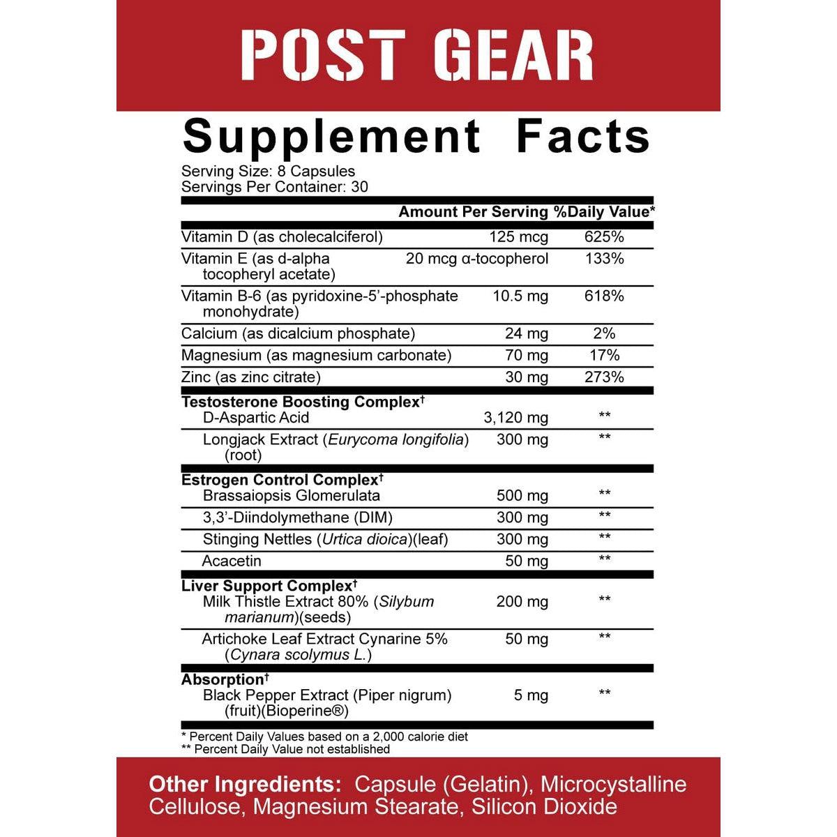 Rich Piana 5% Nutrition Post Gear PCT-N101 Nutrition