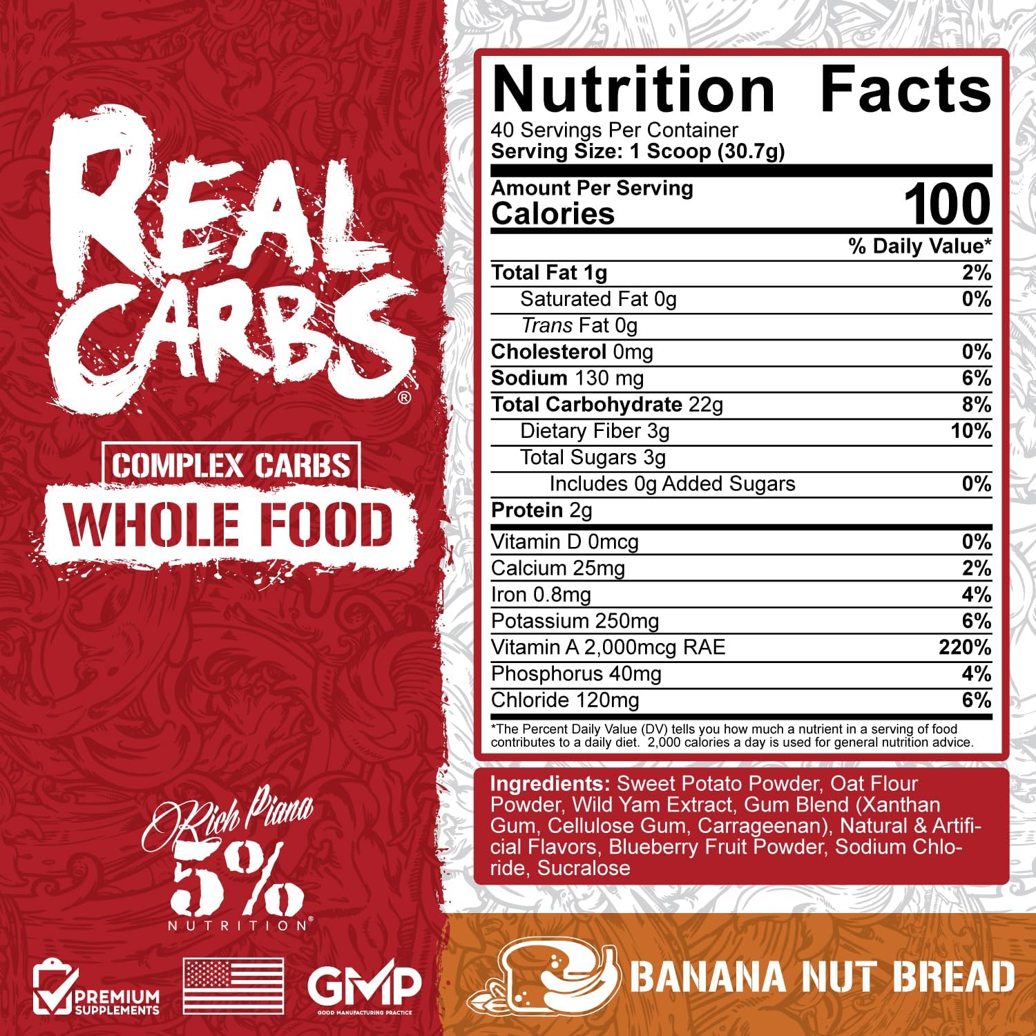 Rich Piana 5% Nutrition Real Carbs-N101 Nutrition