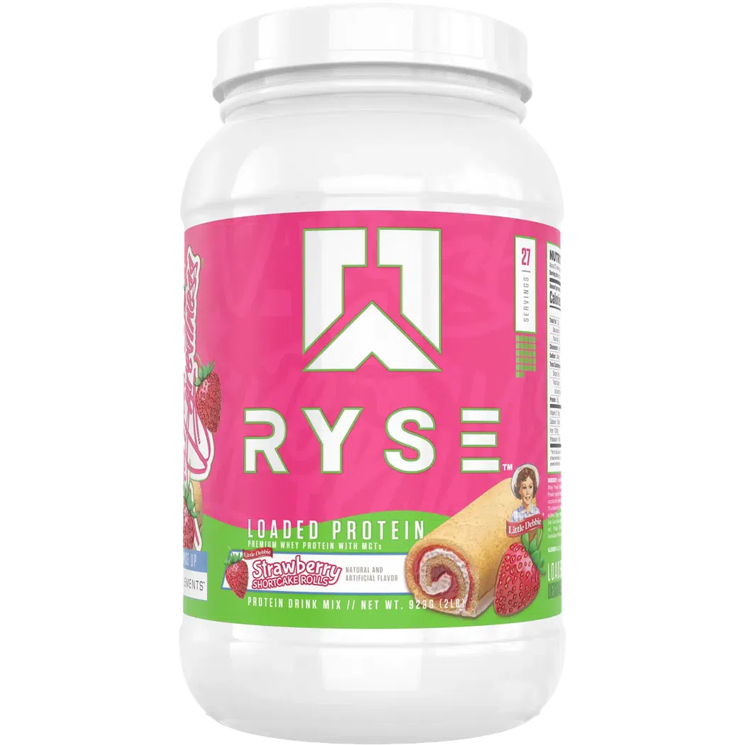 RYSE Loaded Protein-2 lbs (27 servings)-Little Debbie® Strawberry Shortcake Rolls-N101 Nutrition