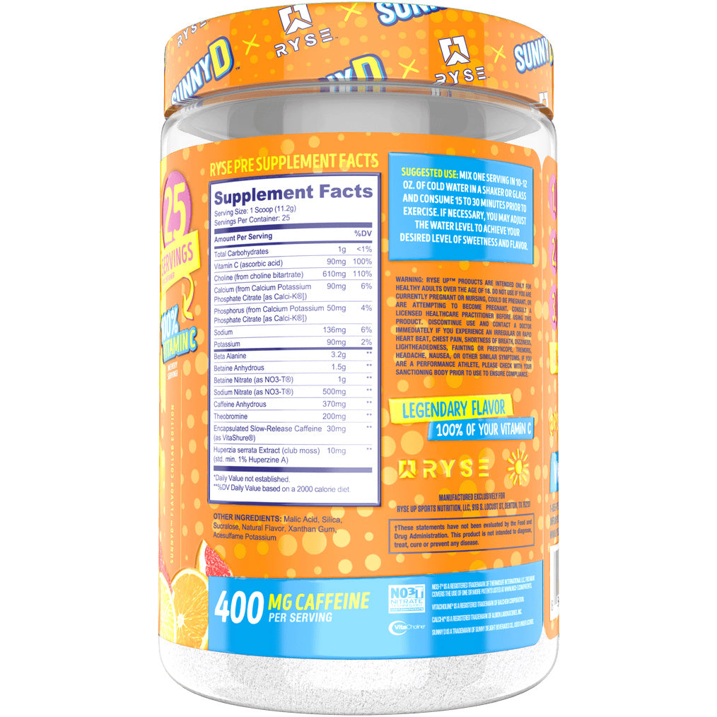 RYSE SunnyD® Pre-workout-N101 Nutrition