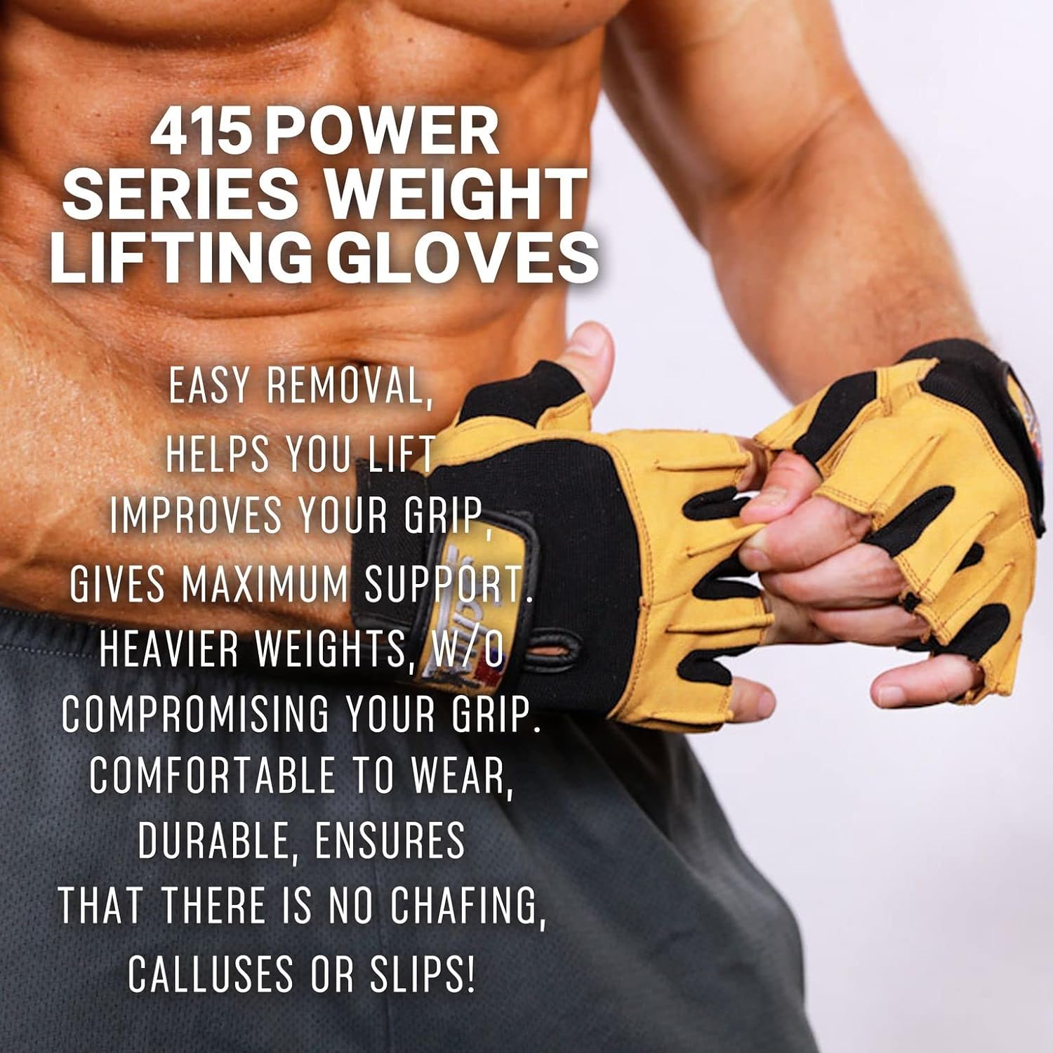Schiek Sports Model 415 Power Series Lifting Gloves-N101 Nutrition